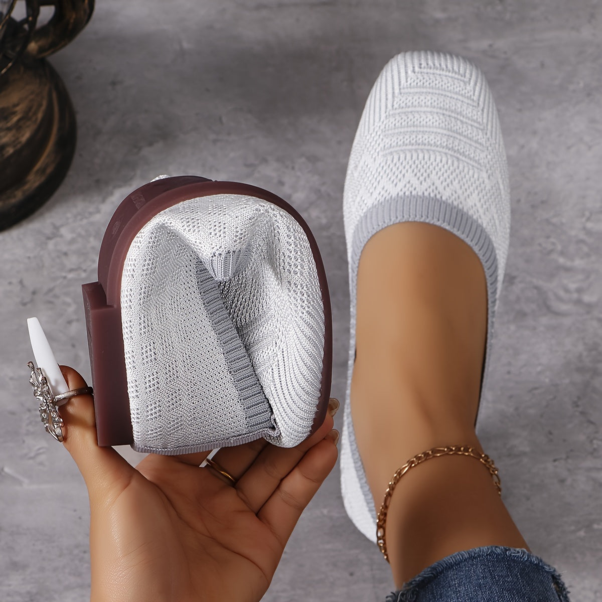 Pénélope | Ballerines Tissées Confort Noir