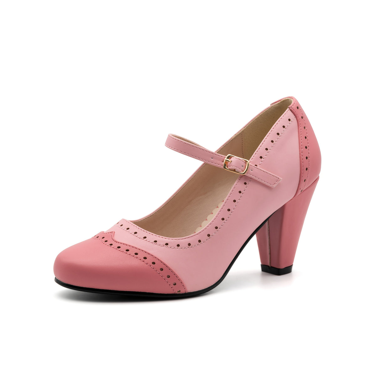 Norah | Escarpins Bicolores Vintage à Talon Confort