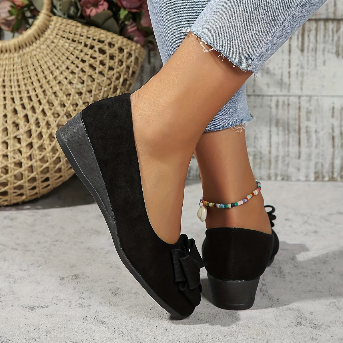 Églantine | Ballerines Confort avec Nœud Raffiné