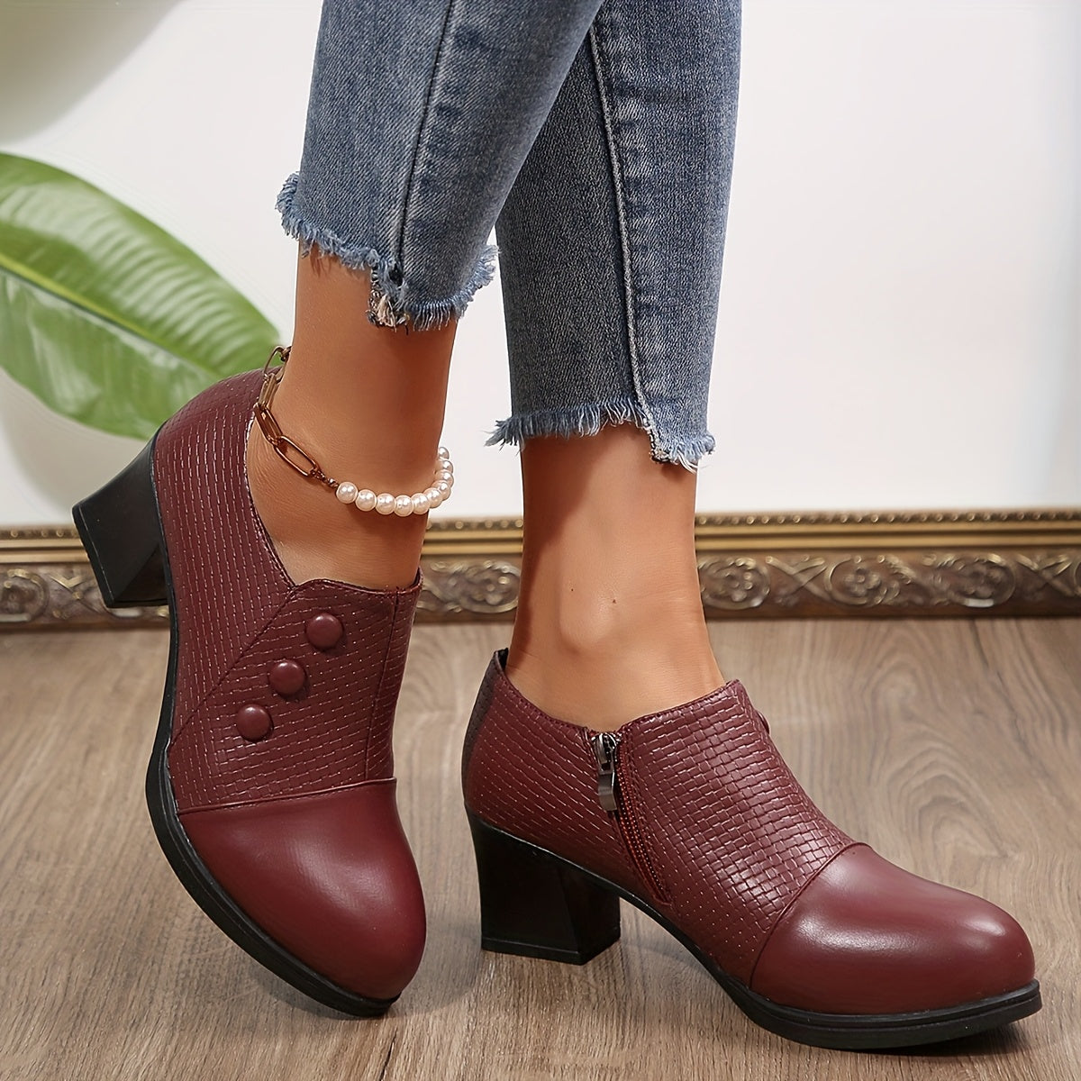 Ambre | Bottines à Talon Stable et Confort Durable