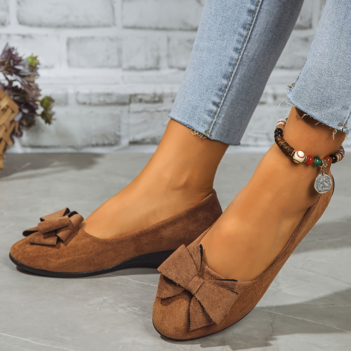 Églantine | Ballerines Confort avec Nœud Raffiné