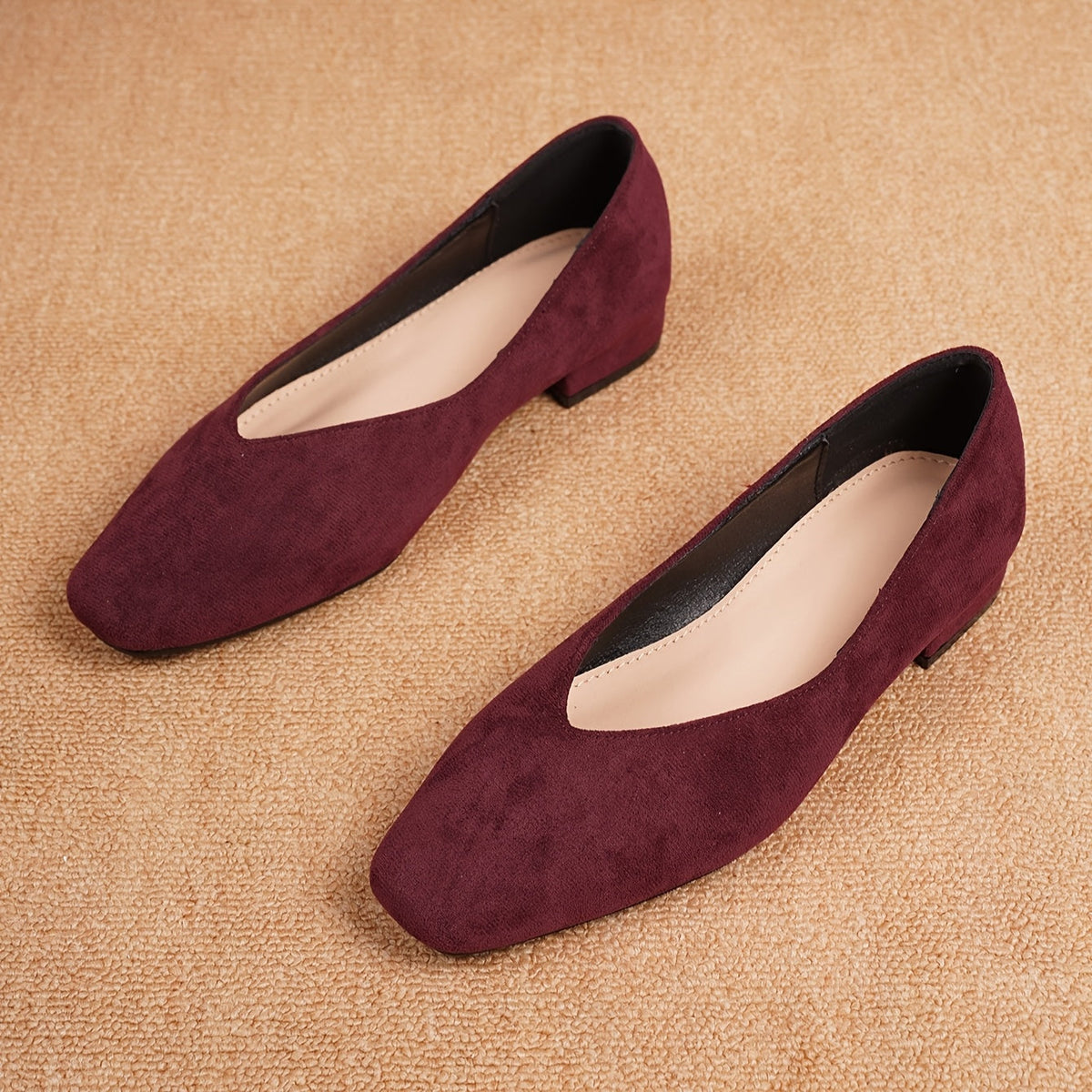 Octavie | Escarpins Effet Daim à Petit Talon Confort