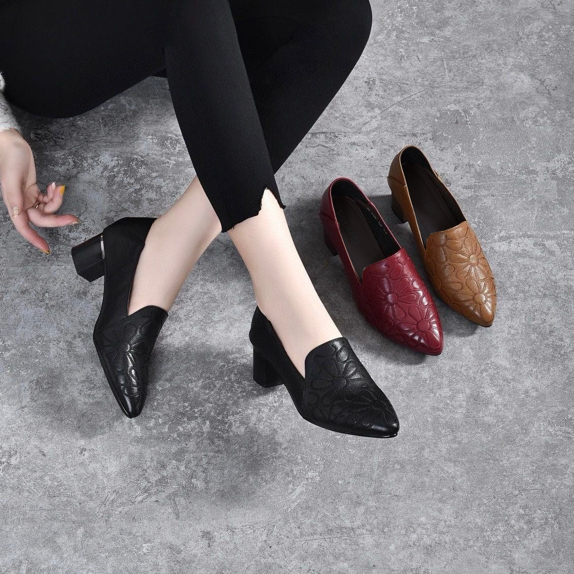 Colette | Mocassins Brodés à Confort Durable