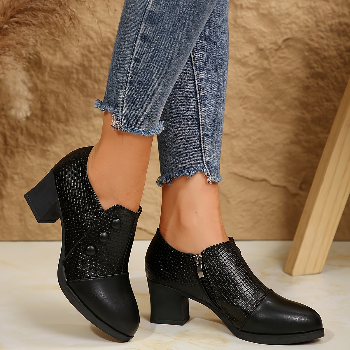 Ambre | Bottines à Talon Stable et Confort Durable