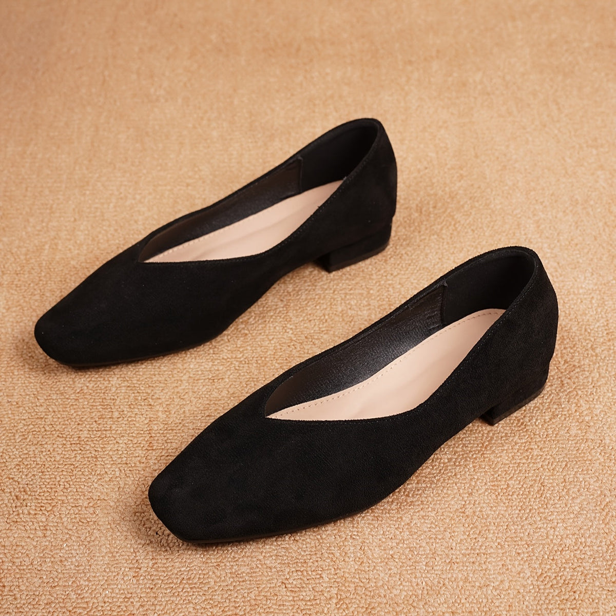 Octavie | Escarpins Effet Daim à Petit Talon Confort