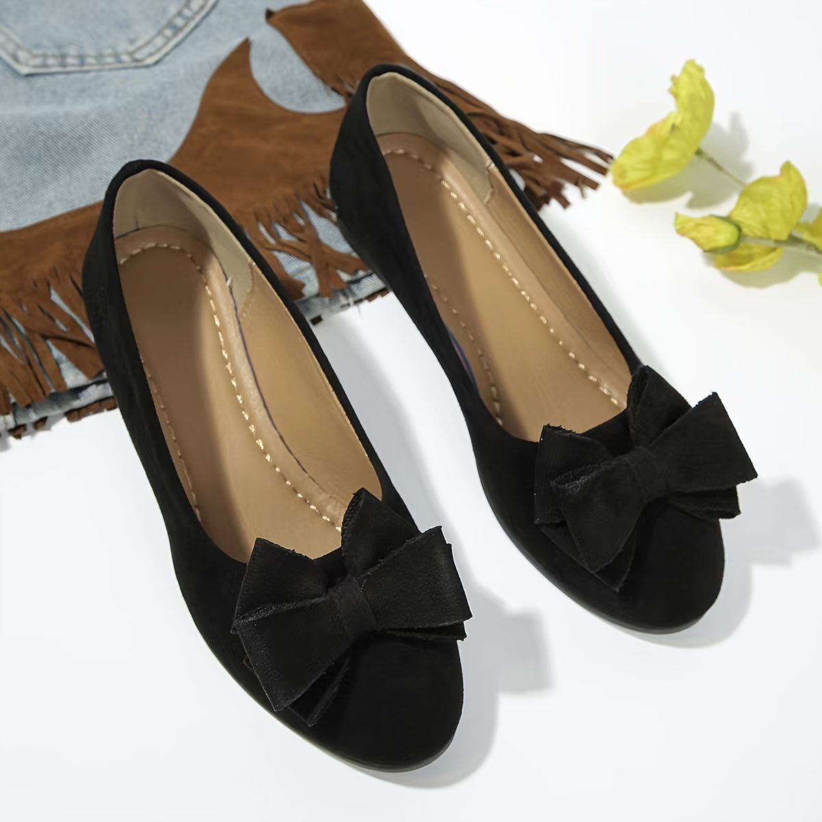 Églantine | Ballerines Confort avec Nœud Raffiné