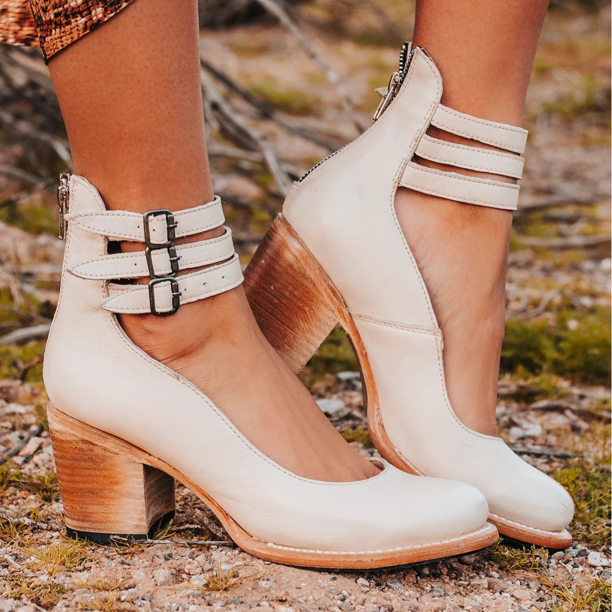 Gisèle | Escarpins à Triple Bride et Talon Épais
