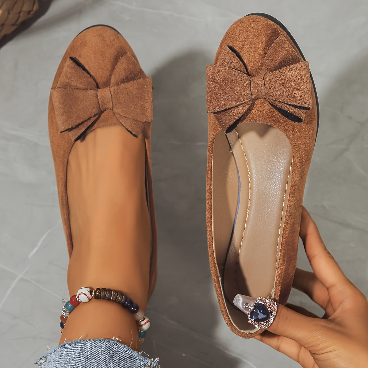 Églantine | Ballerines Confort avec Nœud Raffiné