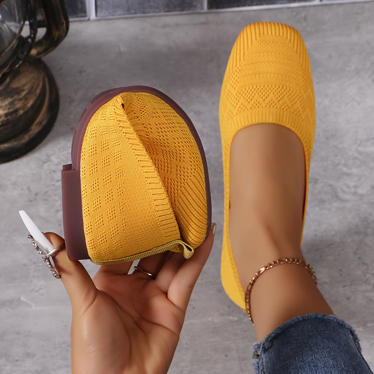 Pénélope | Ballerines Tissées Confort Noir
