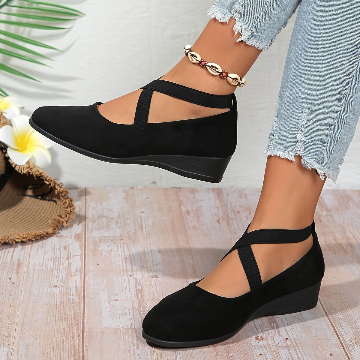 Wanda | Ballerines à Brides Croisées Confort Raffiné