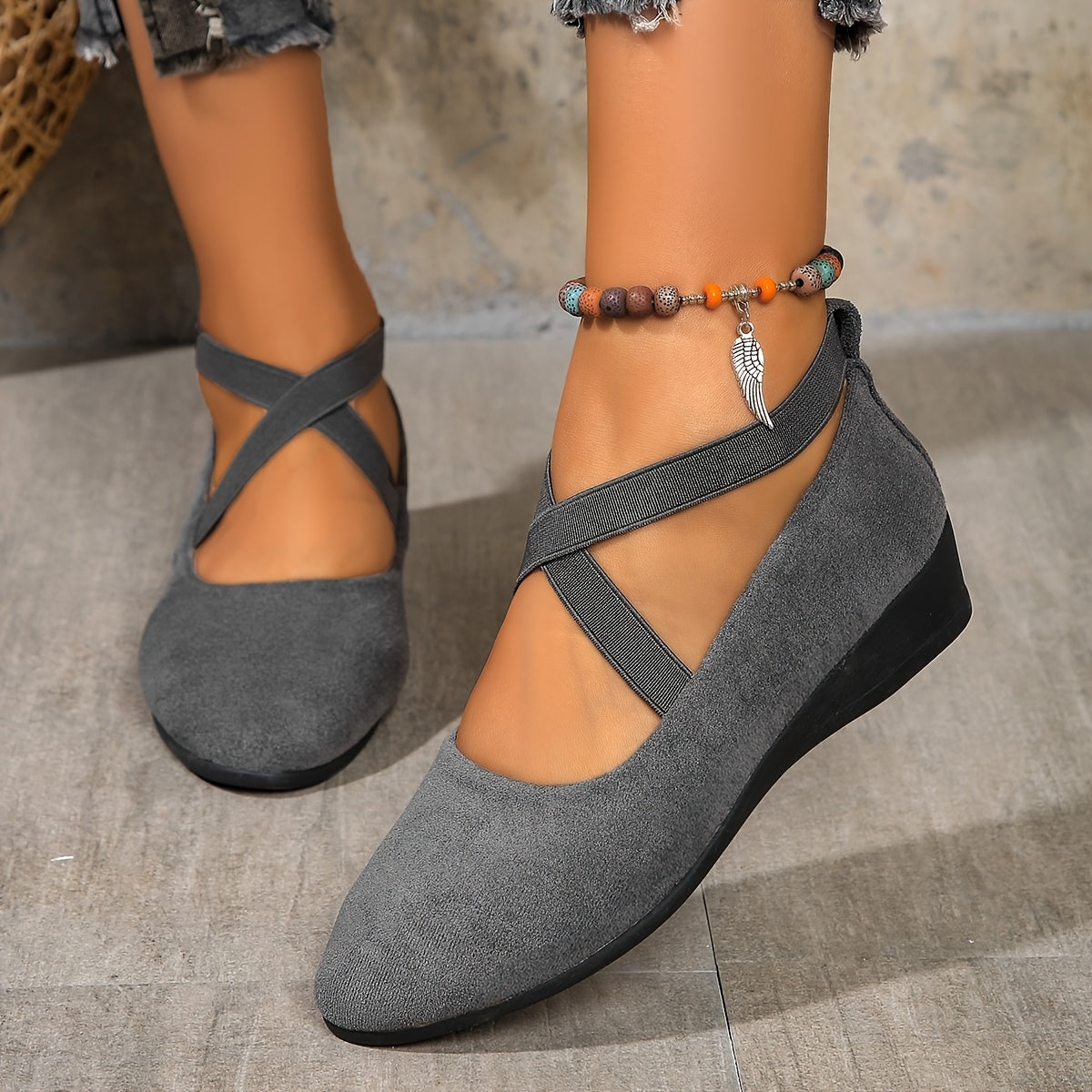 Wanda | Ballerines à Brides Croisées Confort Raffiné