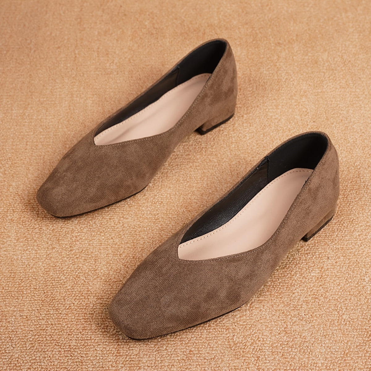 Octavie | Escarpins Effet Daim à Petit Talon Confort