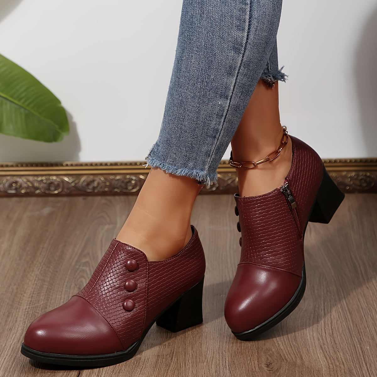 Ambre | Bottines à Talon Stable et Confort Durable