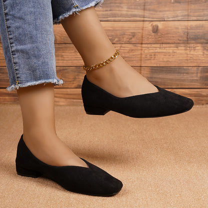 Octavie | Escarpins Effet Daim à Petit Talon Confort