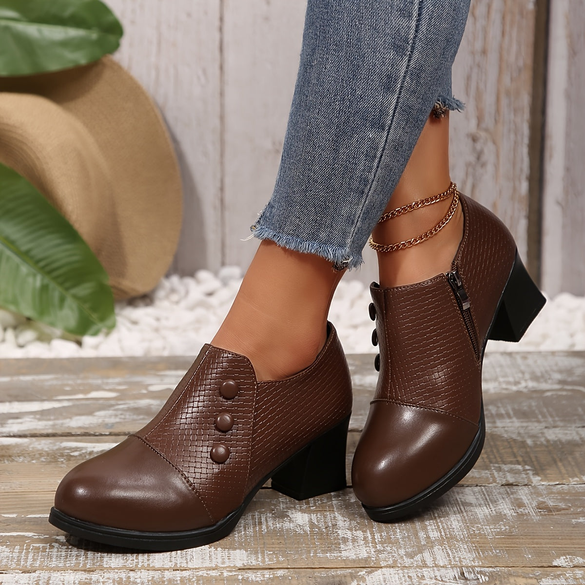 Ambre | Bottines à Talon Stable et Confort Durable